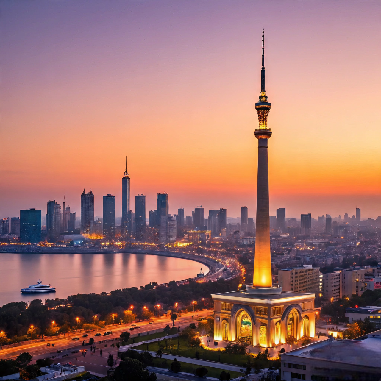 best tour package in January Baku skyline