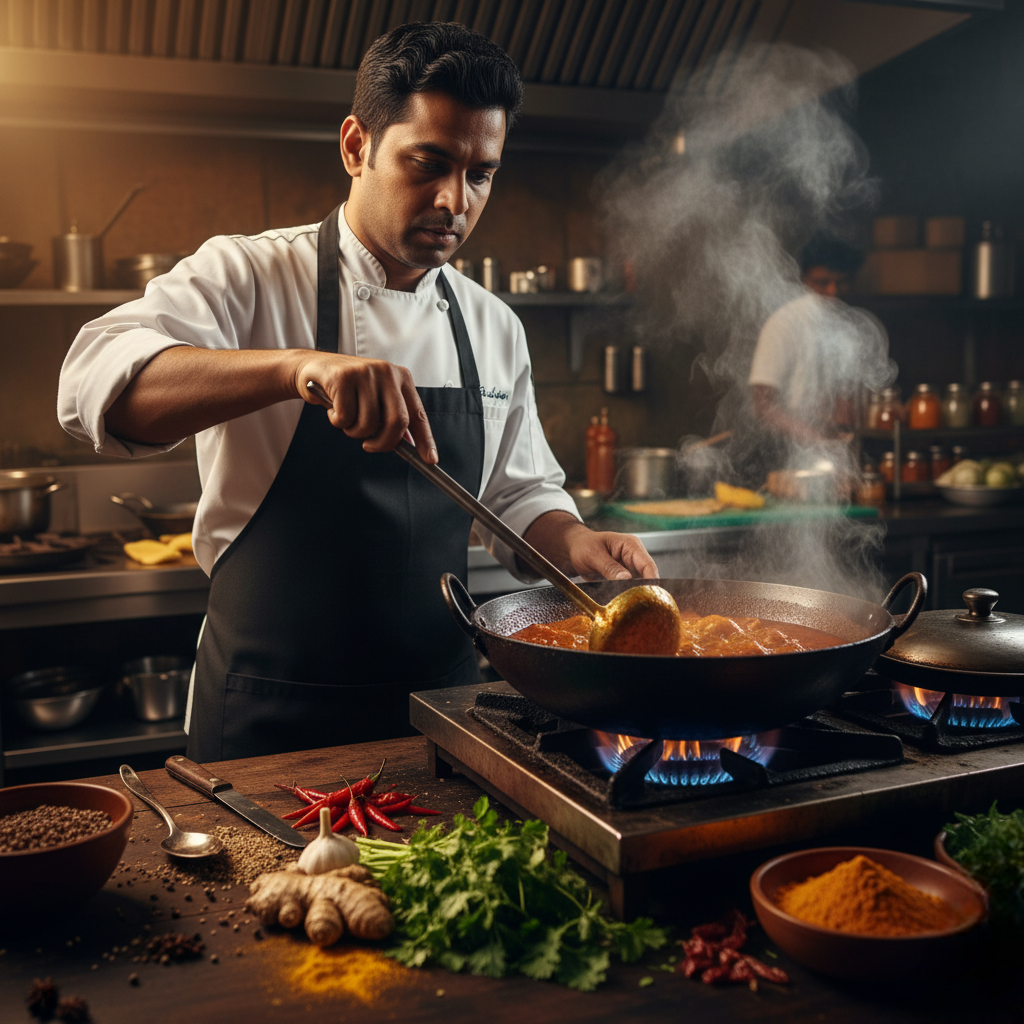 best curry Baku being prepared by a local chef