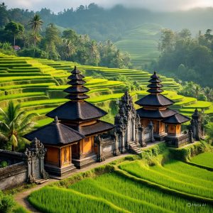 vacation in Bali with rice terraces and tropical beaches