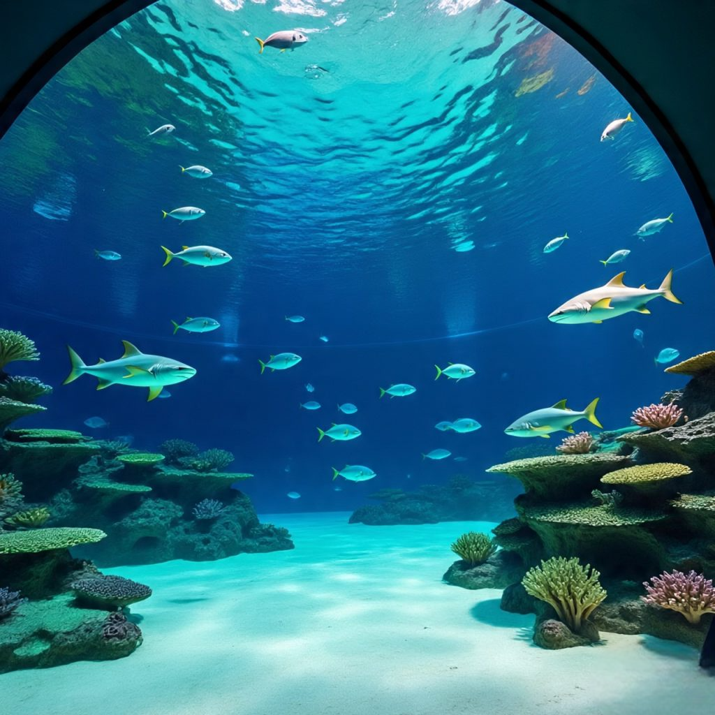Dubai Mall Aquarium with underwater marine life experience