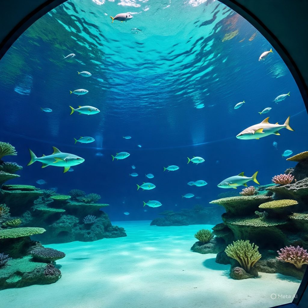 Dubai Mall Aquarium with underwater marine life experience