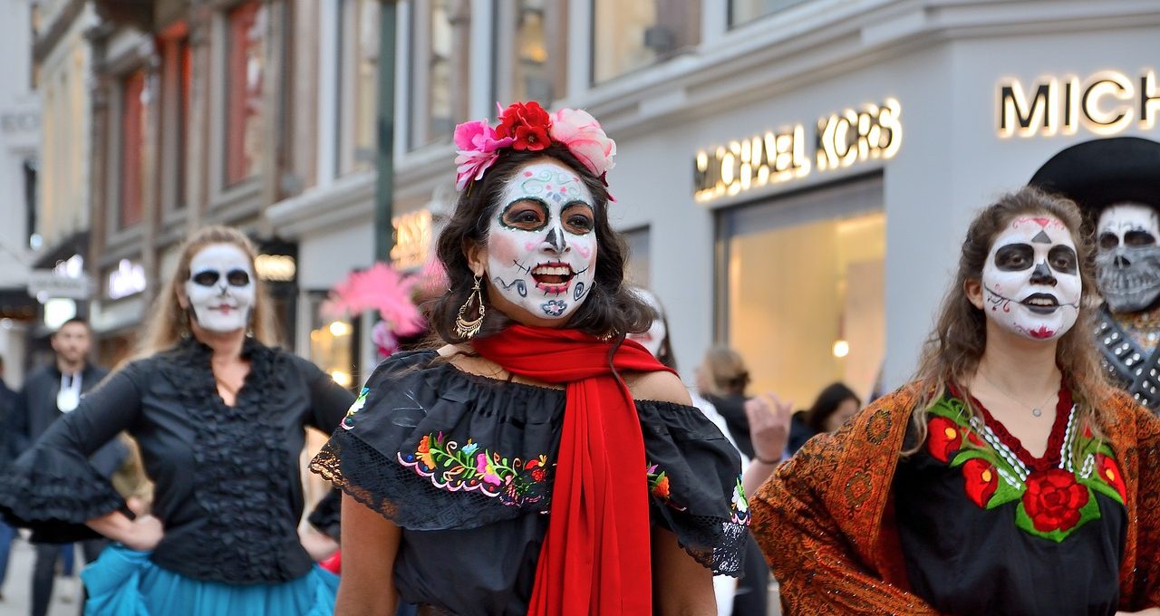 Halloween festival parade with lights in Derry, Ireland is the best place to celebrate halloween