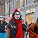 Halloween festival parade with lights in Derry, Ireland is the best place to celebrate halloween