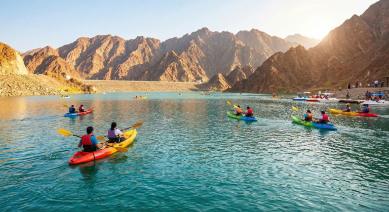kayaking at hatta dam is one of the best activities in dubai