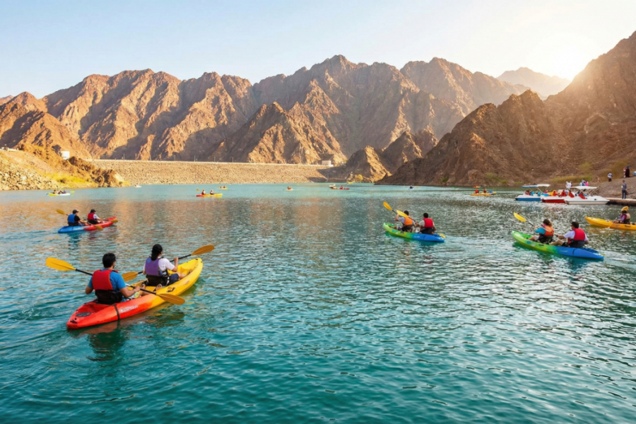 kayaking at hatta dam is one of the best activities in dubai