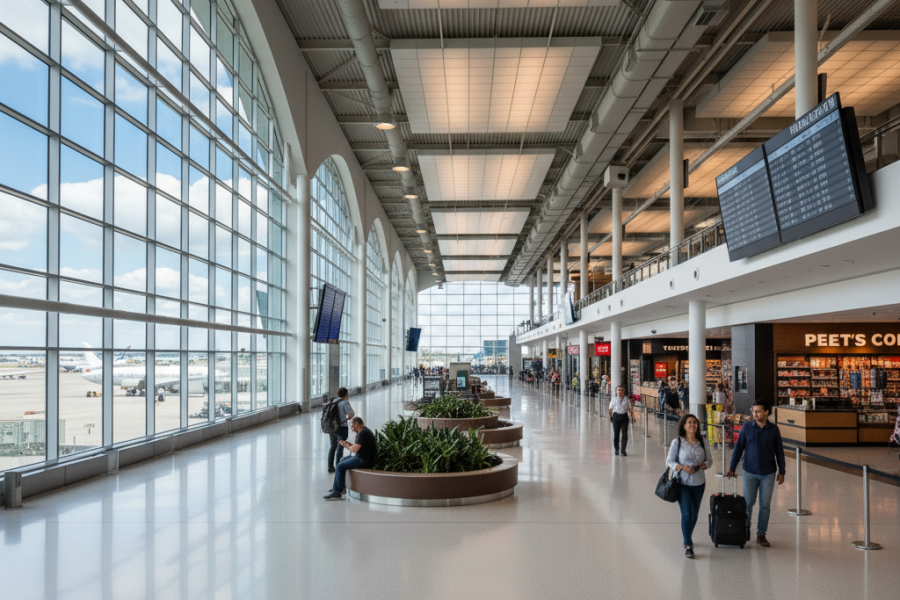 domestic flight timing at airport