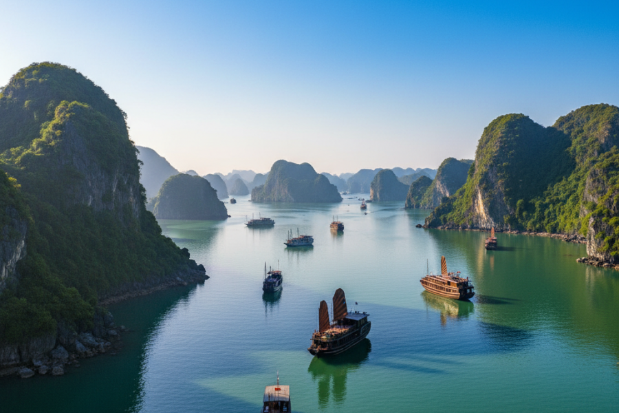 Best time to visit Vietnam Ha Long Bay December to May.