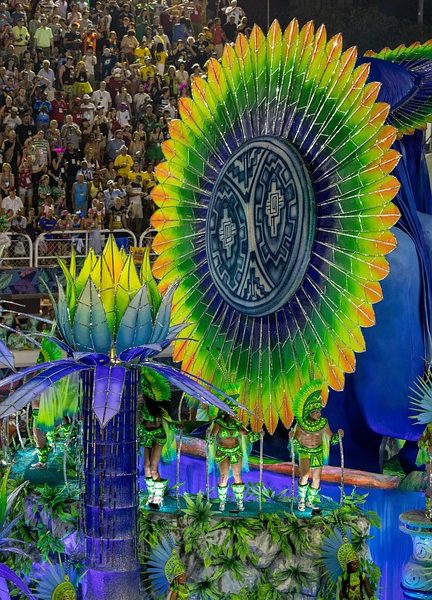 Rio Carnival parade with colourful samba dancers in Brazil. It is one of the best festivals in the world