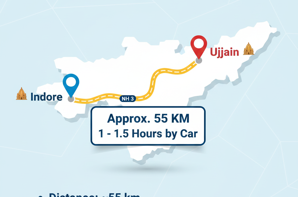 indore to ujjain distance